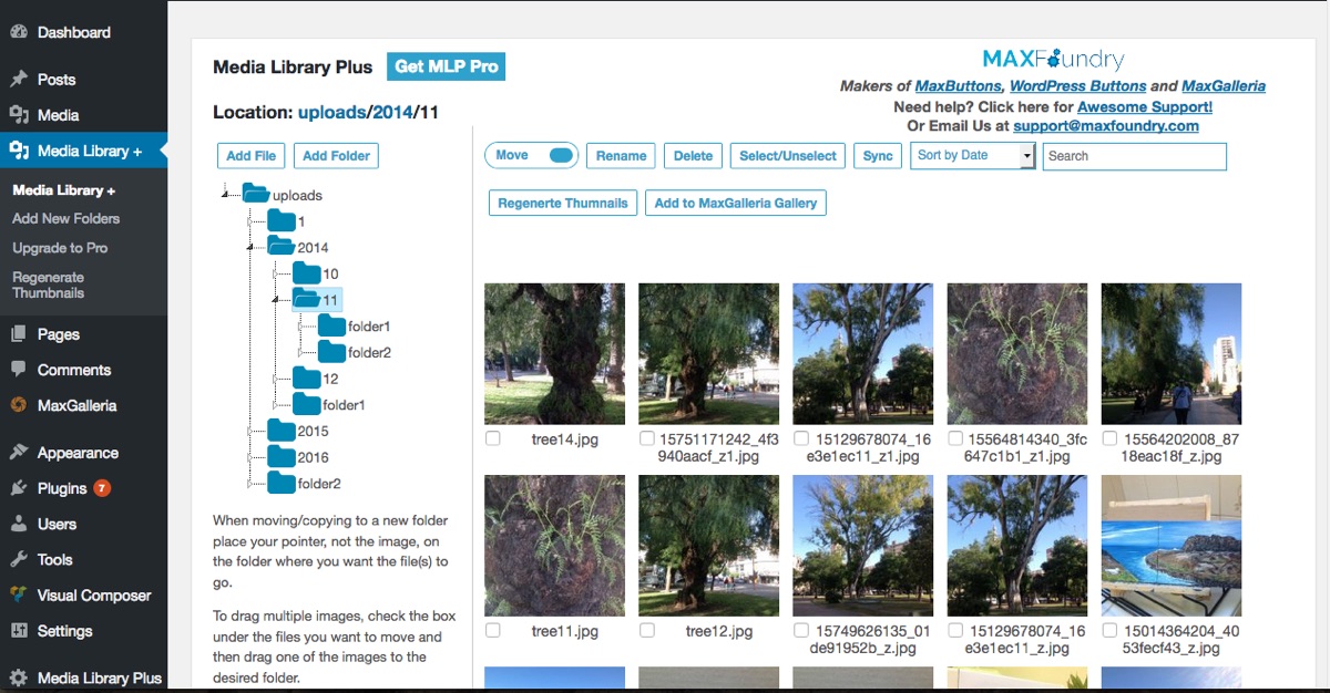 Plugin Gratuito Media Library Plus Folders