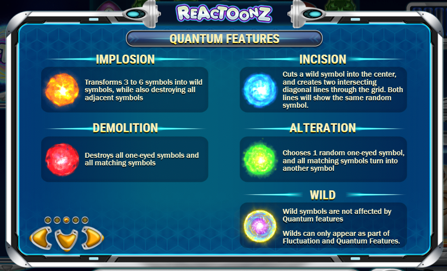 Quantum features found in Reactoonz