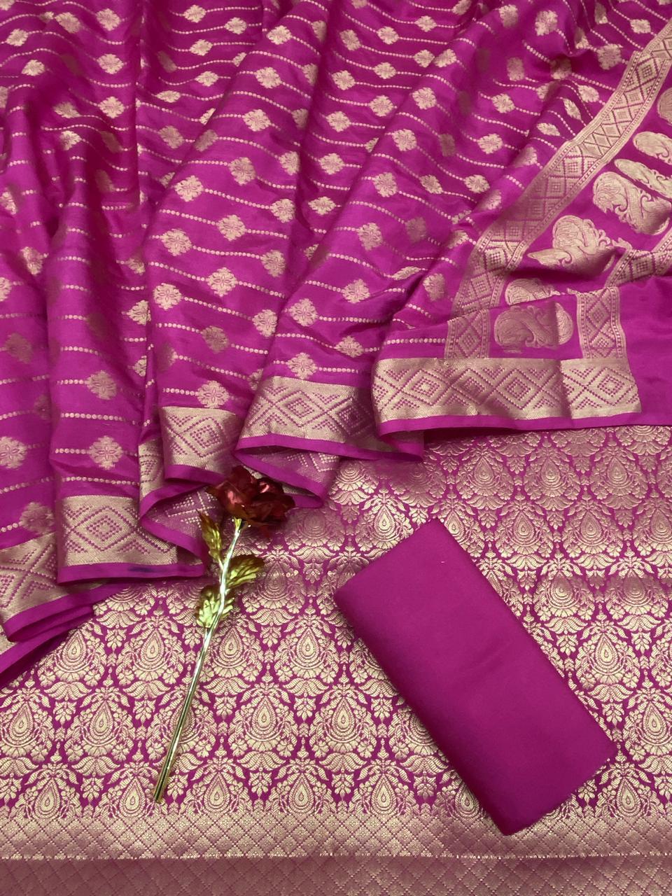 Banarasi brocade silk suit