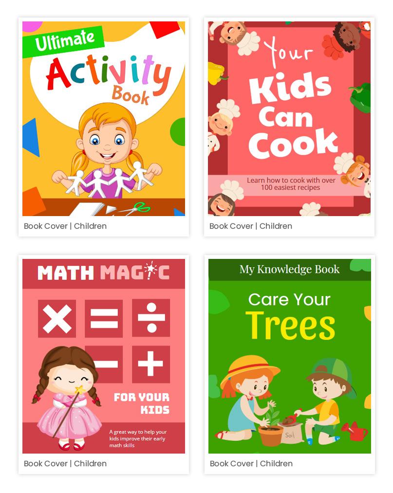 Templates for educational children's book cover