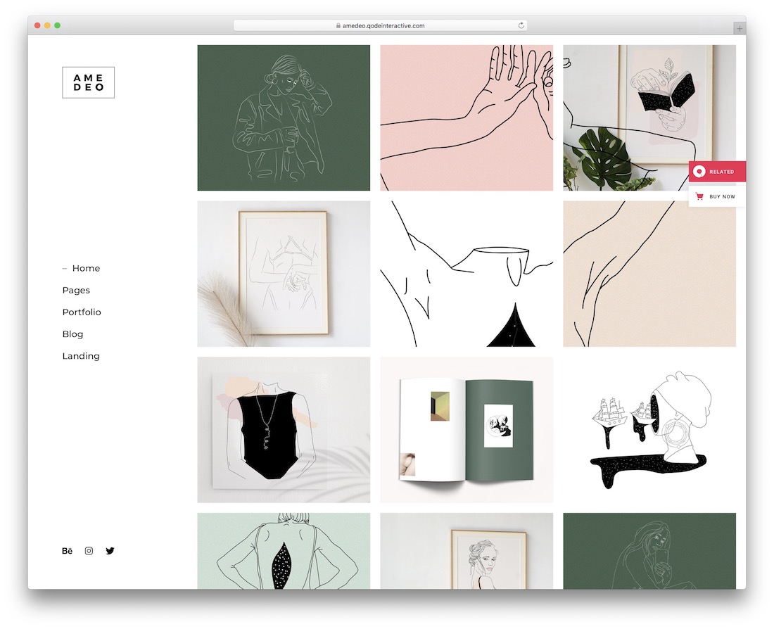 tema de wordpress de cartera de amedeo