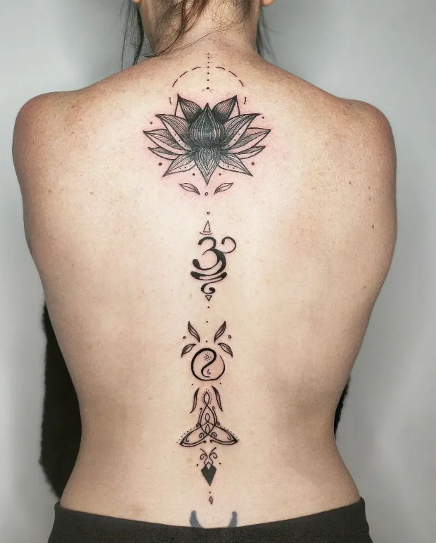 Goddess Incredible Lotus Flower Tattoo Designs