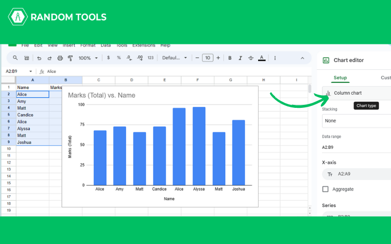 how to make a pie chart in Google Sheets