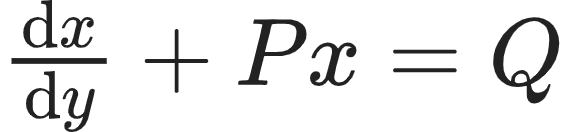 {"type":"$","font":{"family":"Arial","color":"#222222","size":10},"id":"26","code":"$\\diff{x}{y}+Px=Q$","ts":1603608432999,"cs":"0LP5tqLGsoSCDxrbX9MoPg==","size":{"width":93,"height":21}}