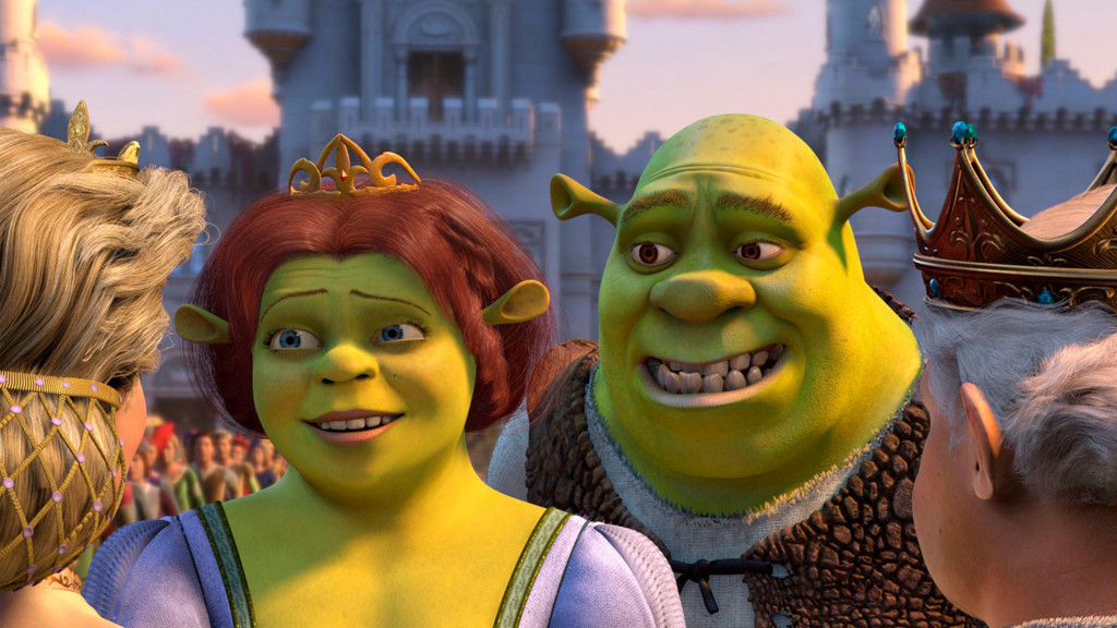Shrek y Fiona se encuentran con los reyes de Muy Muy Lejano