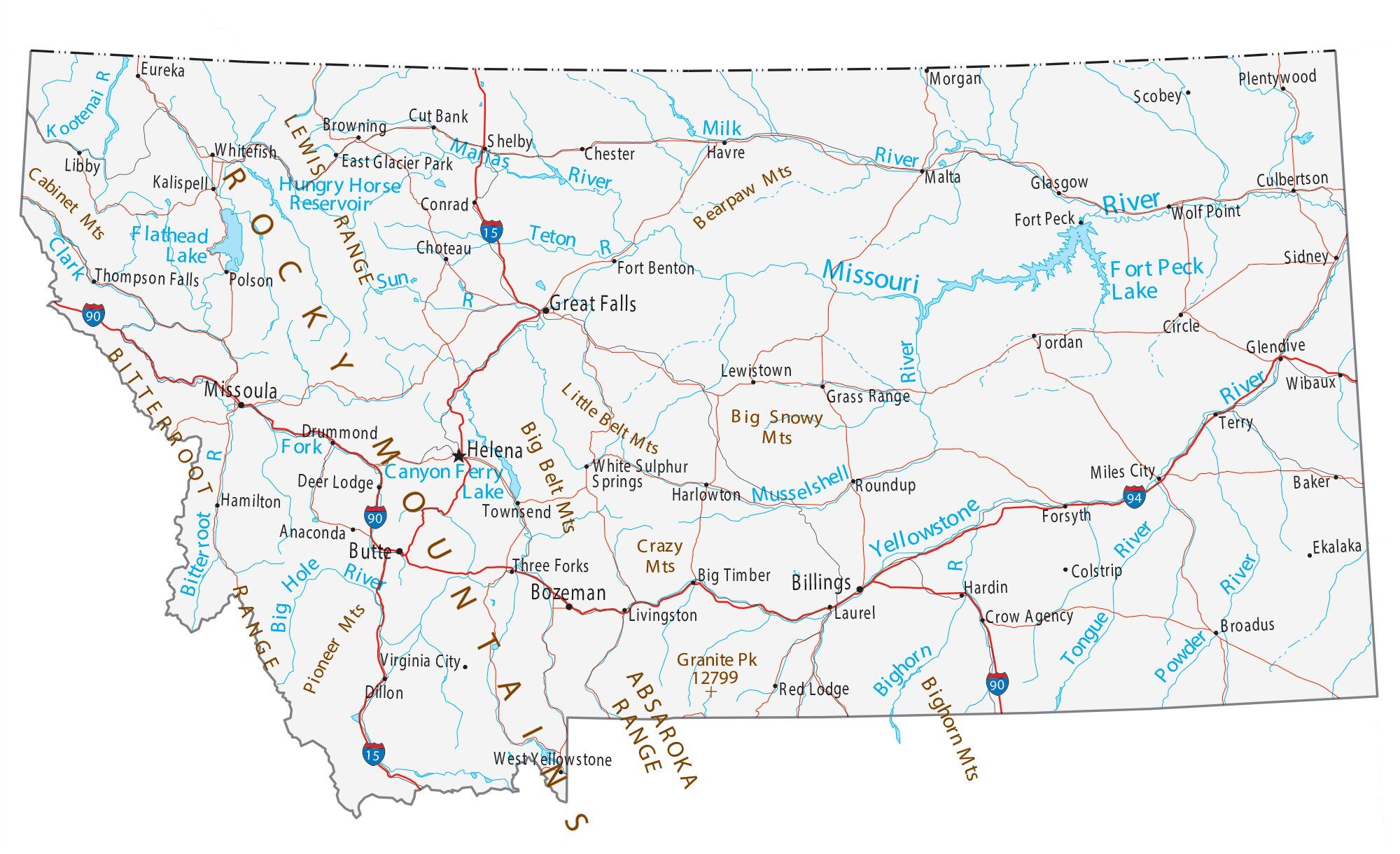 Mapas de Montana Estados Unidos