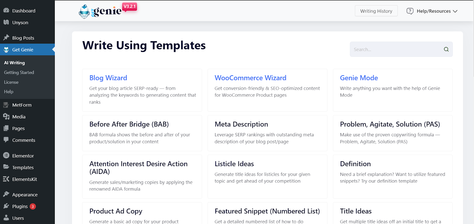 GetGenie AI produce contenuti ottimizzati per il SEO in breve tempo.