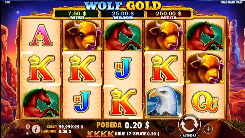 wolf gold slot screenshot