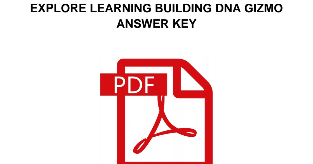 Building Dna Gizmo Answer Key - Student Exploration Sheet ...