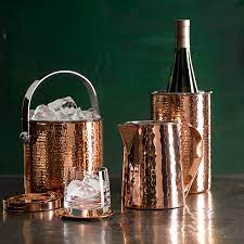 Hammered-Copper Ice Bucket With Lid | Williams Sonoma
