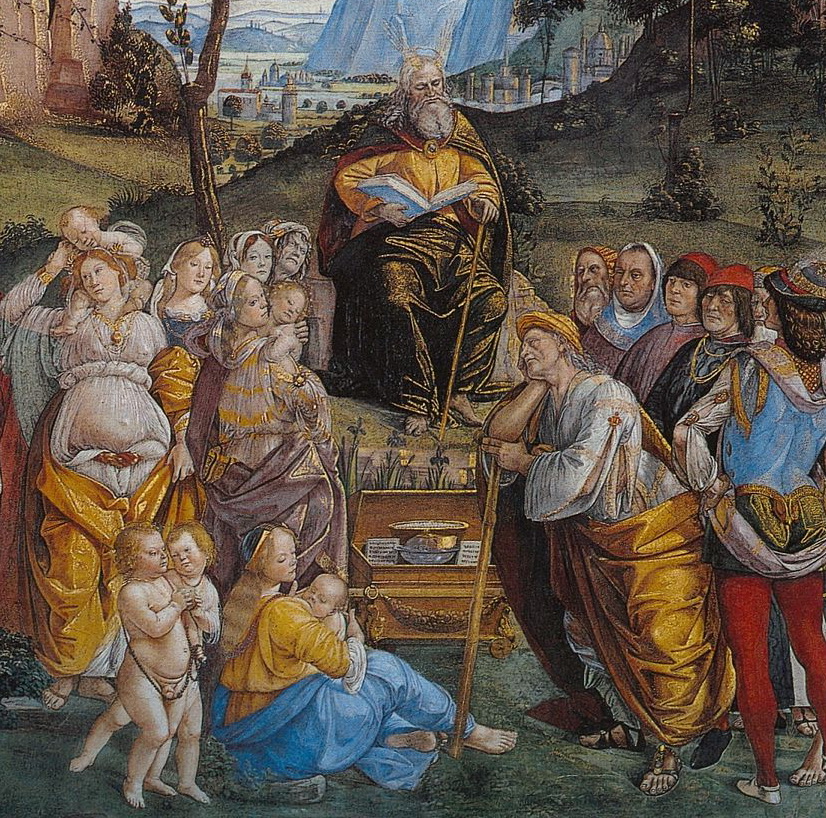Luca Signorelli, Moses Speaking to Israel, Cappella Sistina, Vatican, 1481-82 detail .jpg