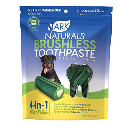 Ark Naturals Pasta de dientes sin escobillas para perros masticables dentales