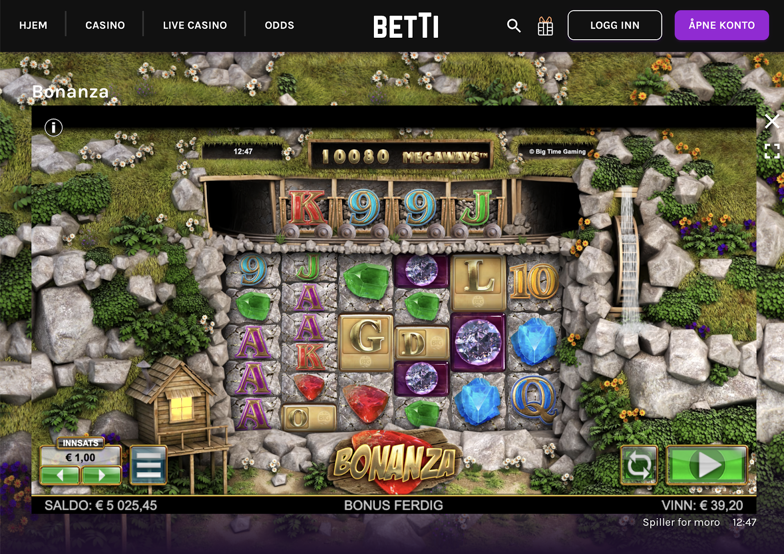 Betti Casino Spillutvalg med godt over 600 spilleautomater
