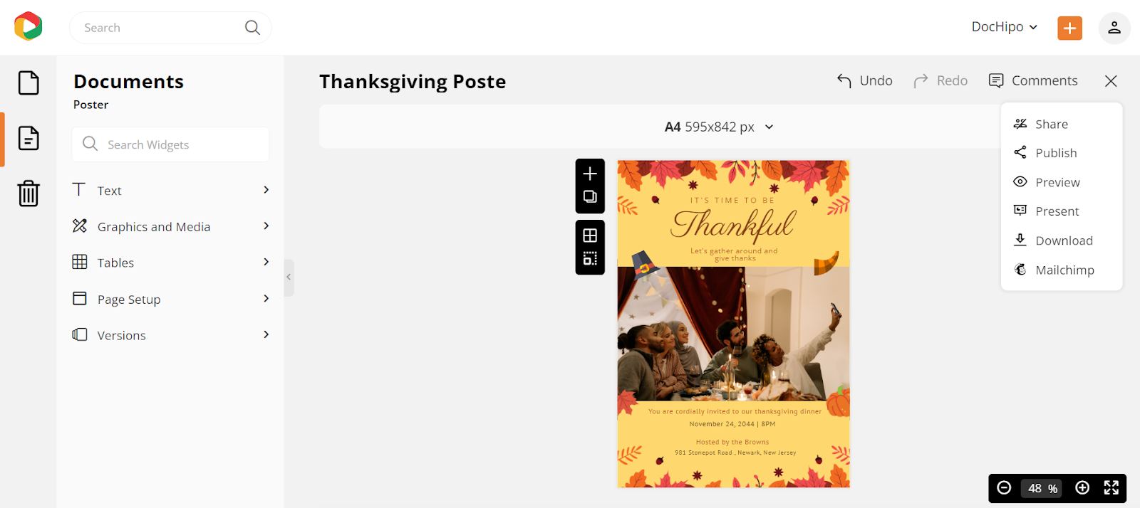 Download Thanksgiving poster design 