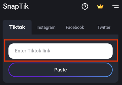How to download a TikTok without a watermark Option 2 with SnapTik (a)