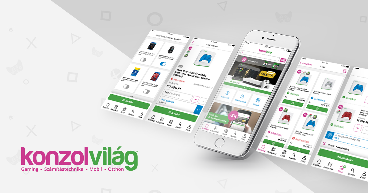 Konzolvilág mobile app - user-friendly purchase channel