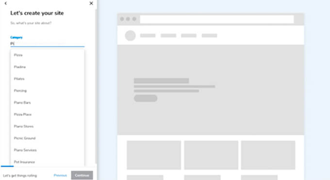 Criador de sites Domain.com