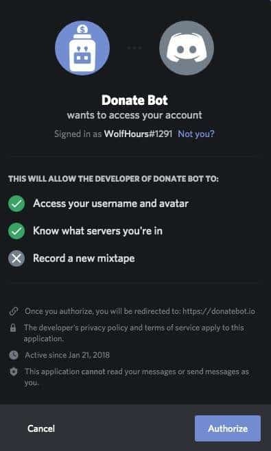 Discord Donate Bot 