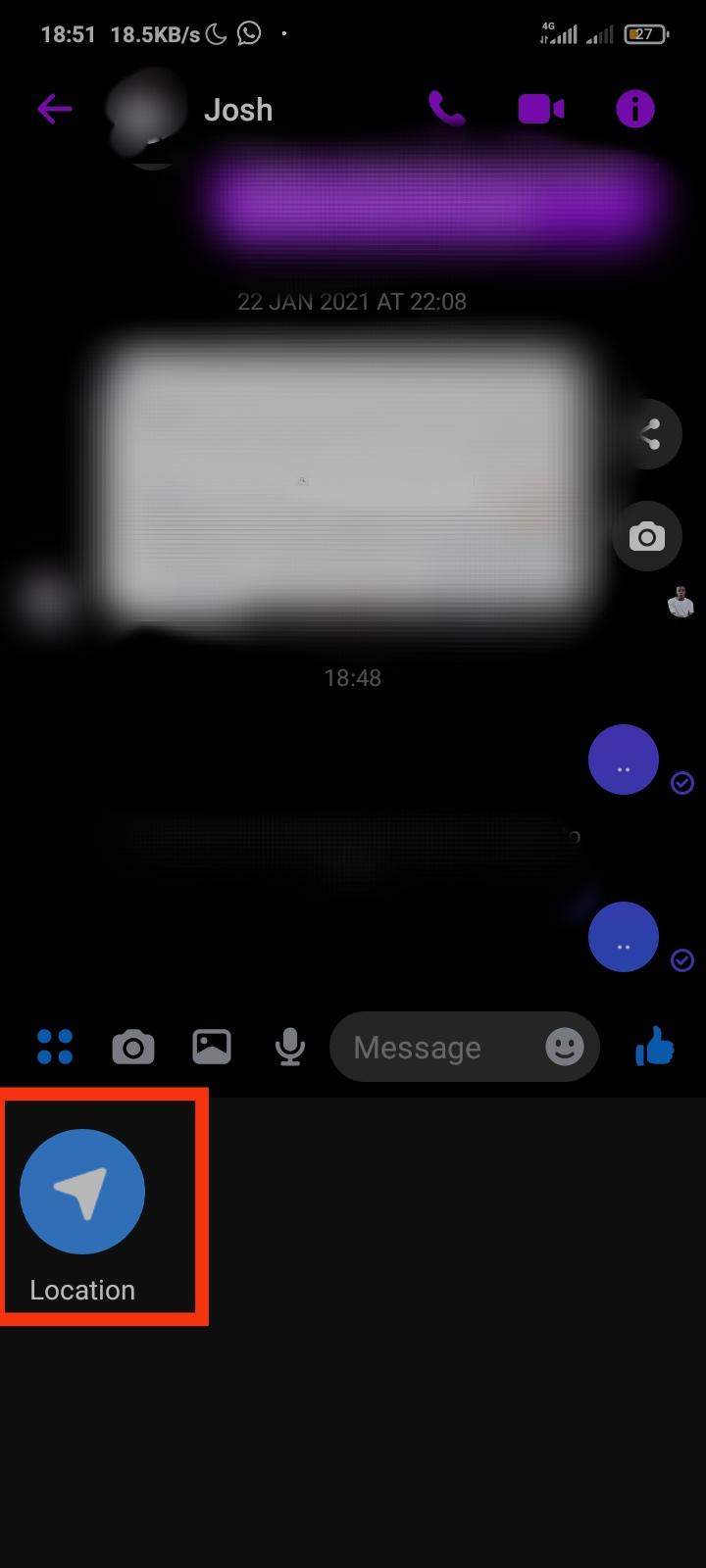 Facebook app for location tracking