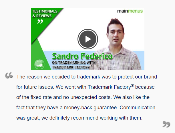 Trademark Factory Reviews and Testimonials 1