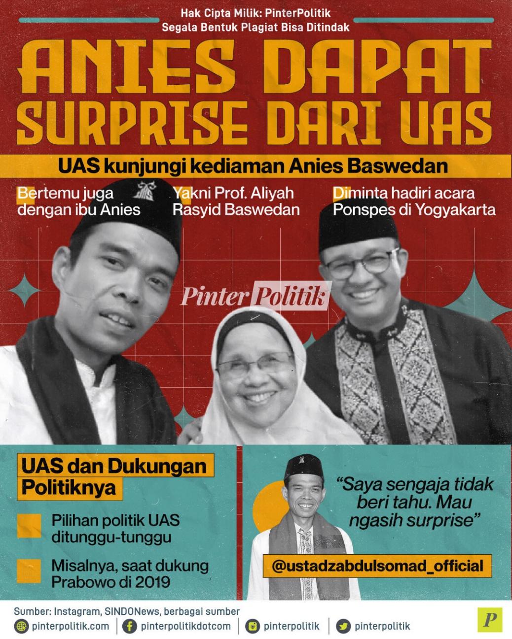 Anies Dapat Surprise dari UAS Ustadz Abdul Somad