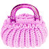 Pink rose stylish and crochet handmade bag