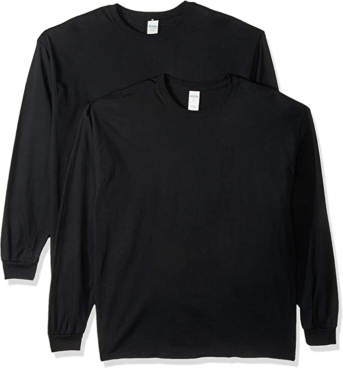 Gildan Men's Heavy Cotton Long Sleeve T-Shirt, Style G5400, 2-Pack