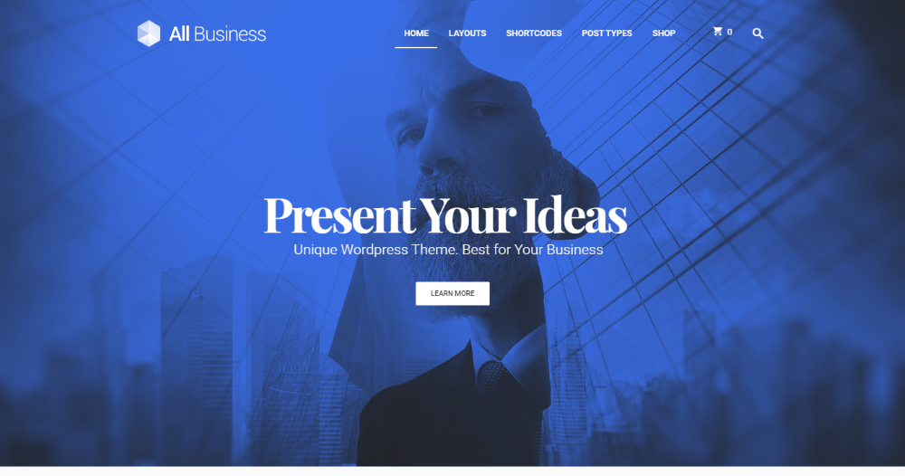 Tema WordPress de Design de Material de Empresa Corporativa de Todos os Negócios