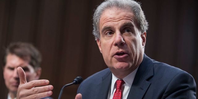  Michael Horowitz, inspector general of the Justice Department, testifies before a Senate Judiciary Committee in Hart Building titled "Oversight of the Foreign Agents Registration Act and Attempts to Influence U.S. Elections: Lessons Learned from Current and Prior Administrations," on July 26, 2017.  (Photo By Tom Williams/CQ Roll Call) (CQ Roll Call via AP Images)