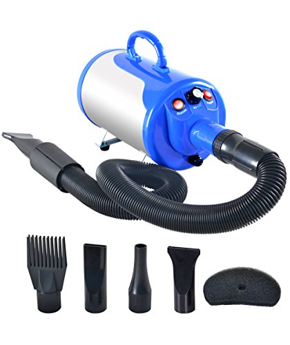 Secador de pelo para mascotas SHELANDY 3.2HP de velocidad ajustable sin escalonamientos