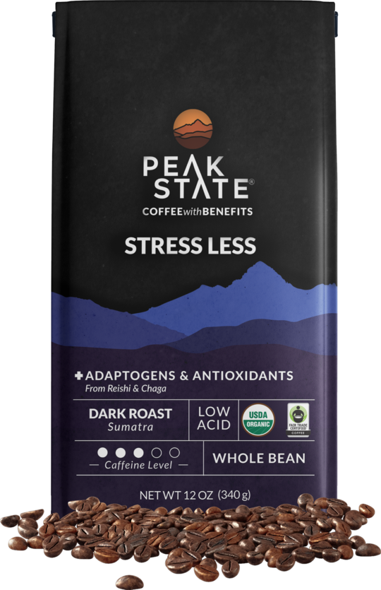 Peak State Stress Less coffee package