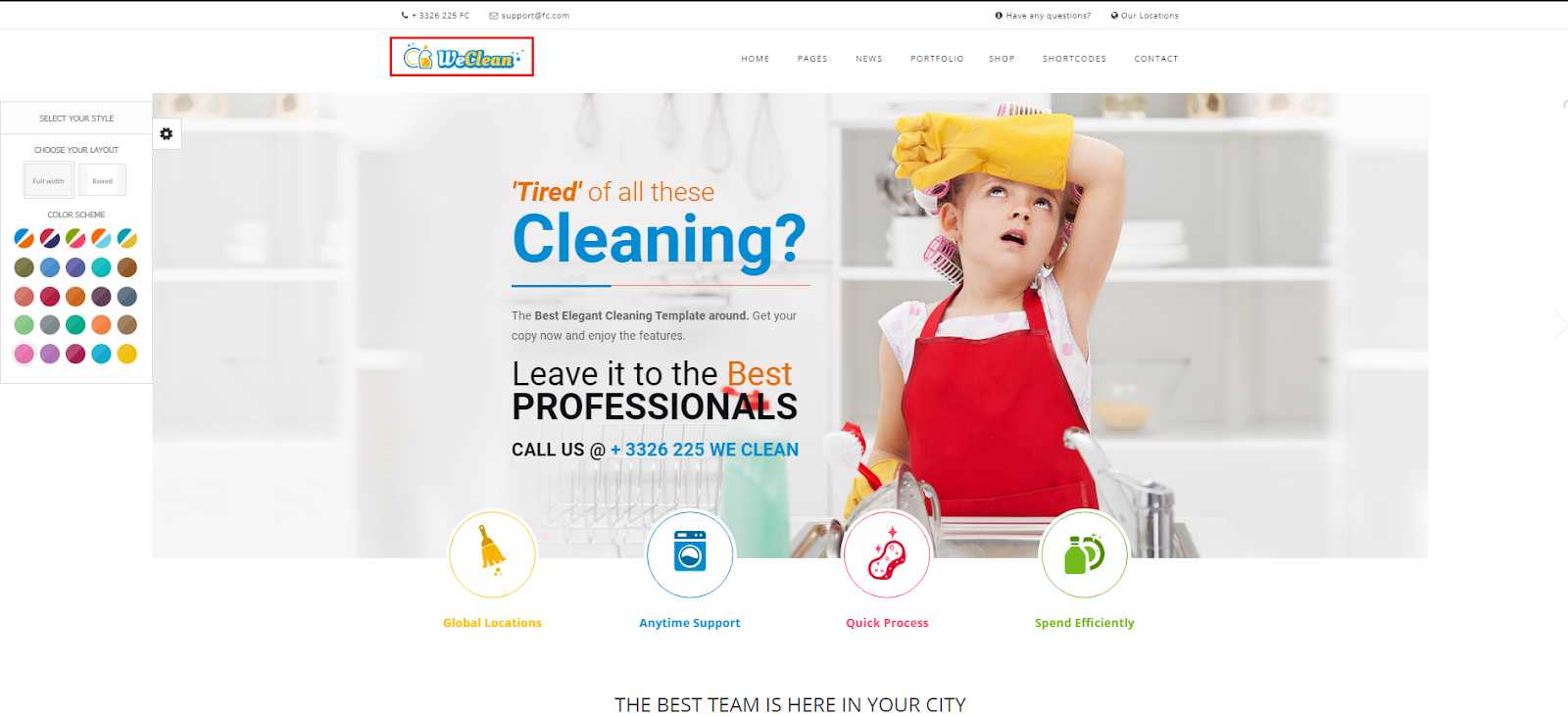 We Clean - Maid Service and Cleaning Agency WordPress theme