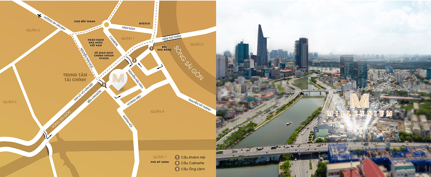 Location and view of surrounding area of Masteri Millennium