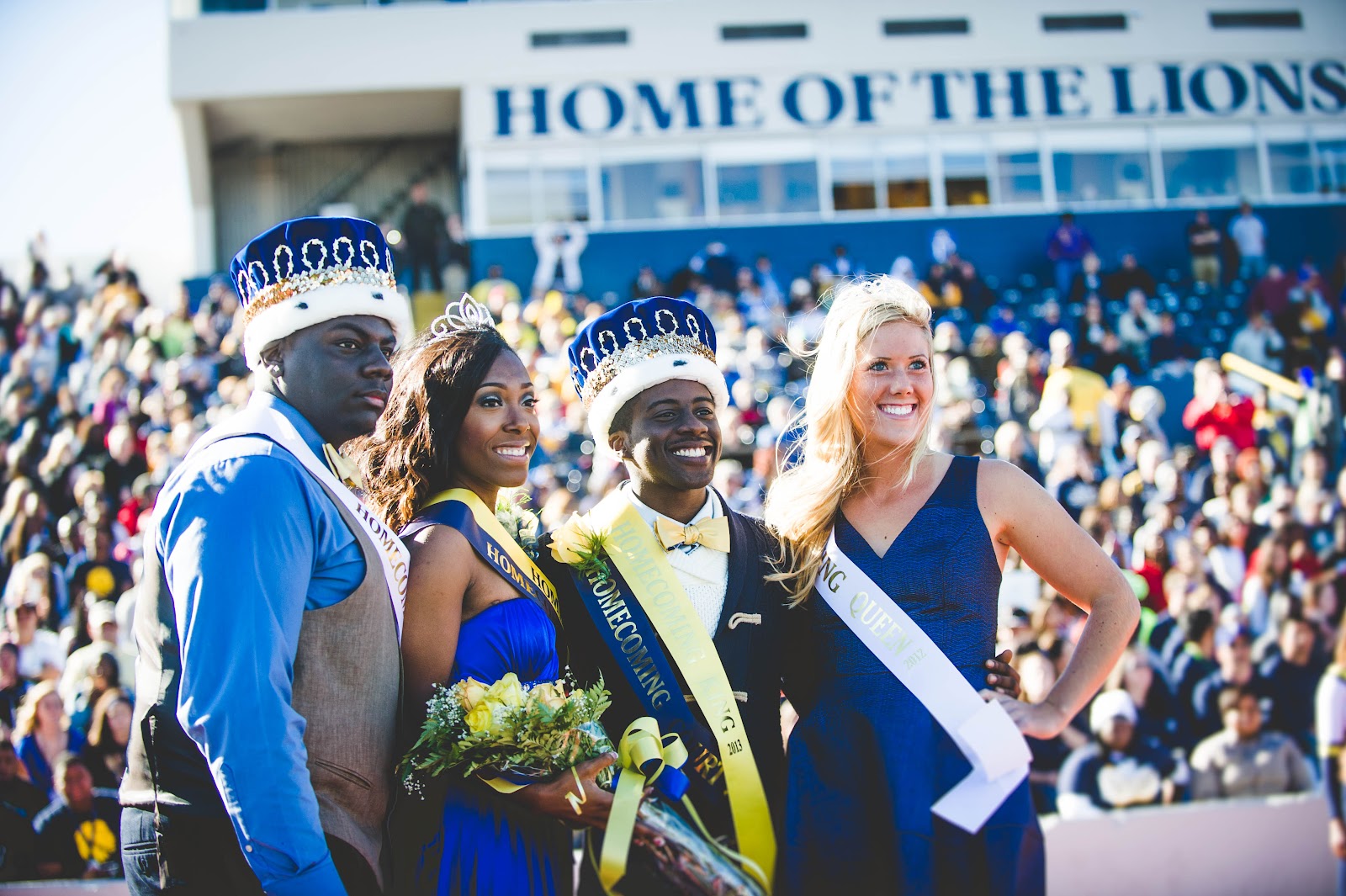 Homecoming court during a ...
