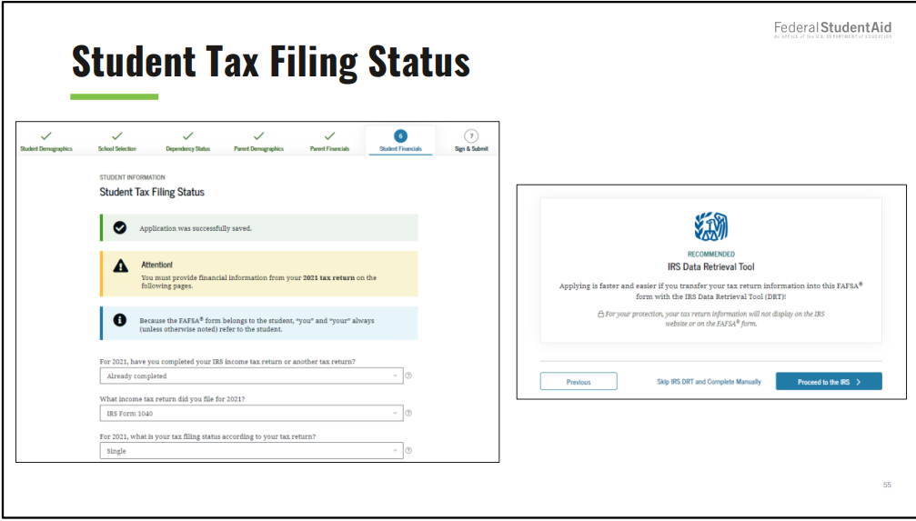 How to Answer FAFSA Question 3031 Tax Return Details