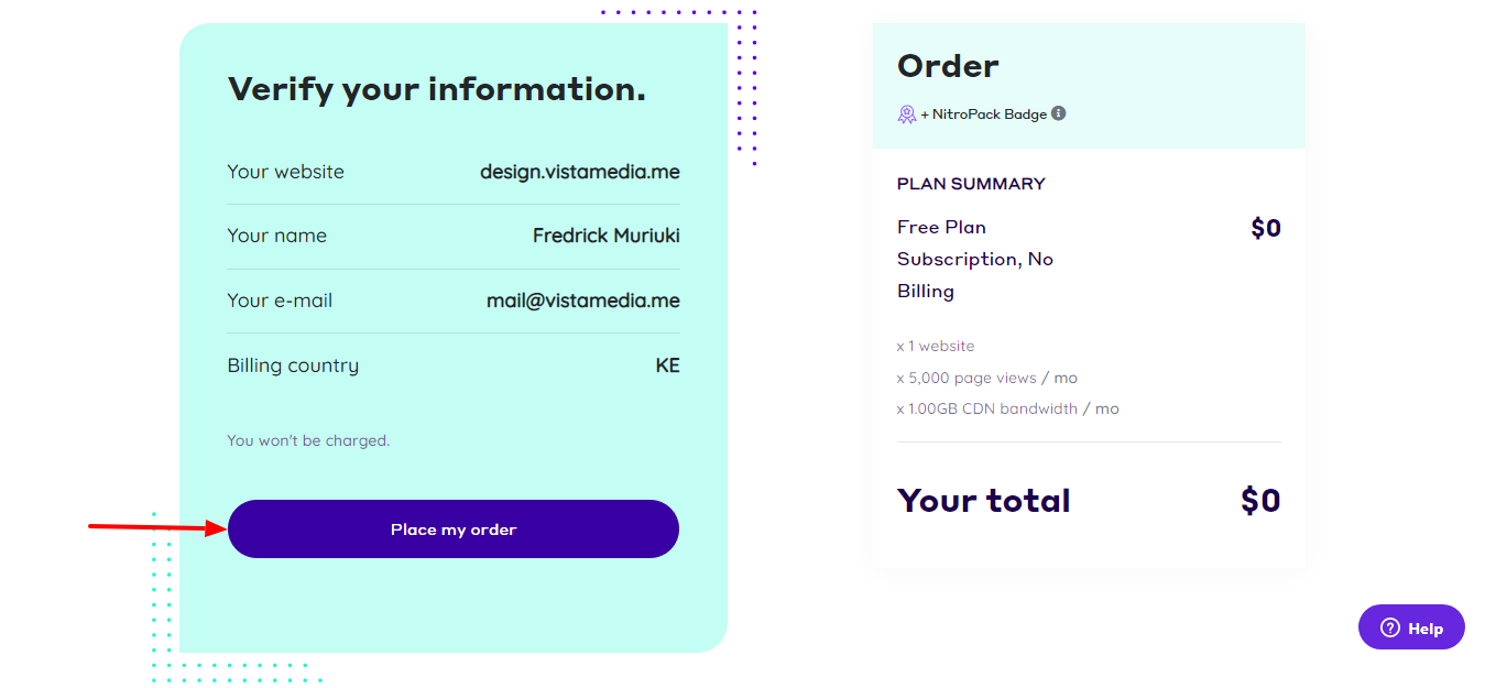 nitropack fazer pedido