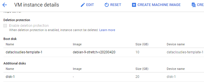 datacloudies persistent disk