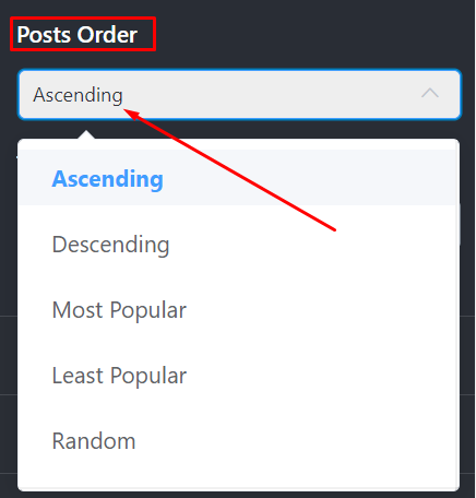 Posts order Instagram settings