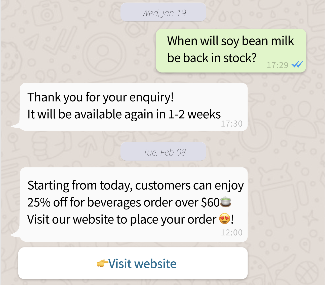 Conversational Marketing WhatsApp customer service