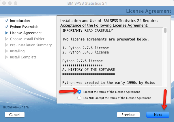 Mac SPSS Python License Agreement 1