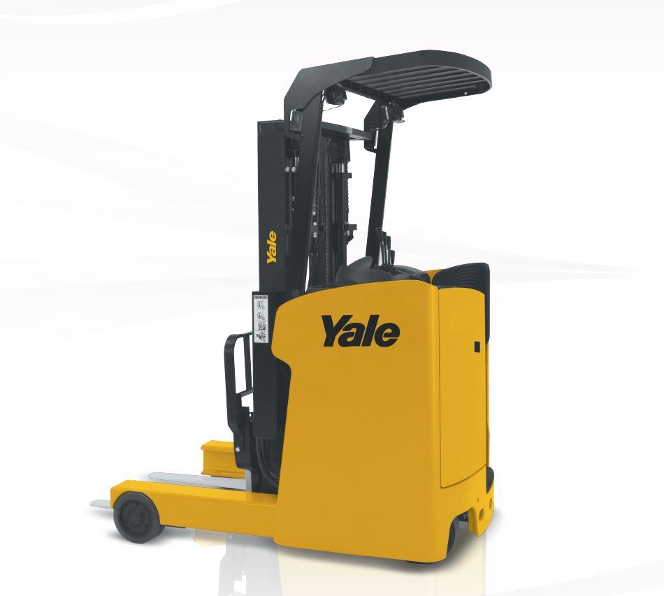 The reach truck forklift is specialized in transporting goods in narrow and tight spaces