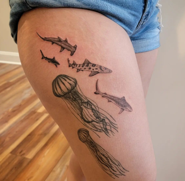 Jelly Fish With Some Fantastic Tattoo Better Shark Week