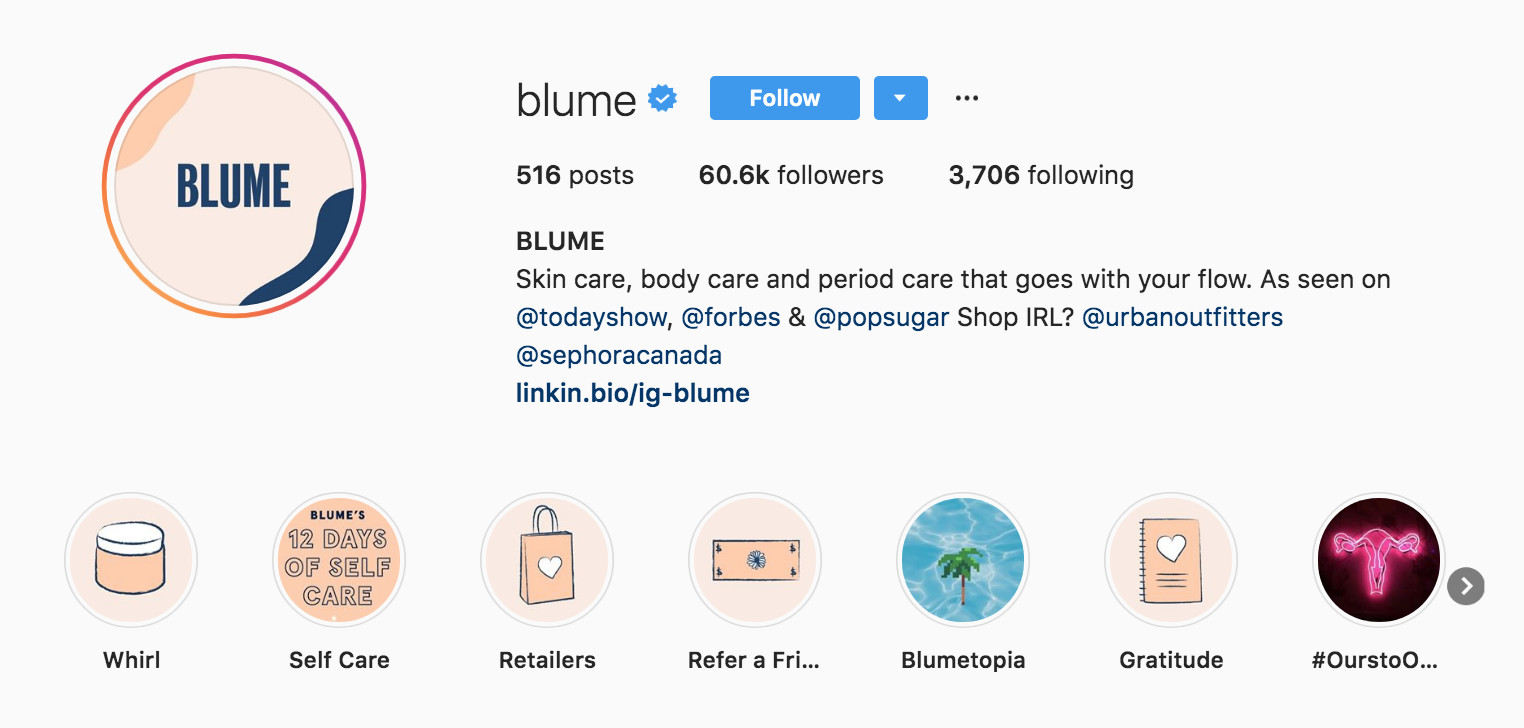 How to write instagram bio - blume