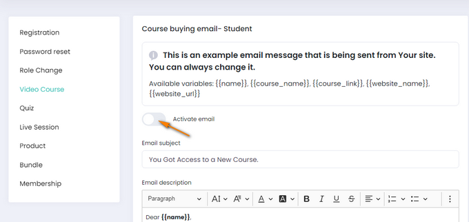 Activating automated emails on Uteach.