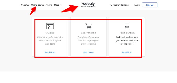 weebly key features