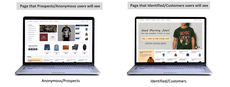 personalized Homepage banners and relevant CTAs