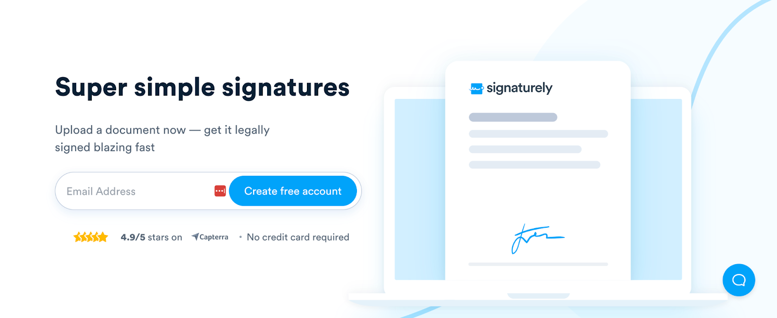 Signaturely HomePage - Super simple signatures