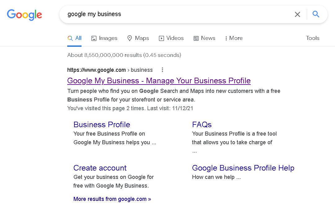 google my business