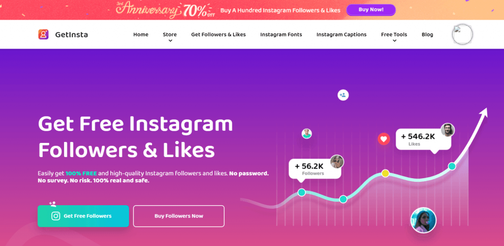 Free Instagram followers/likes generator online