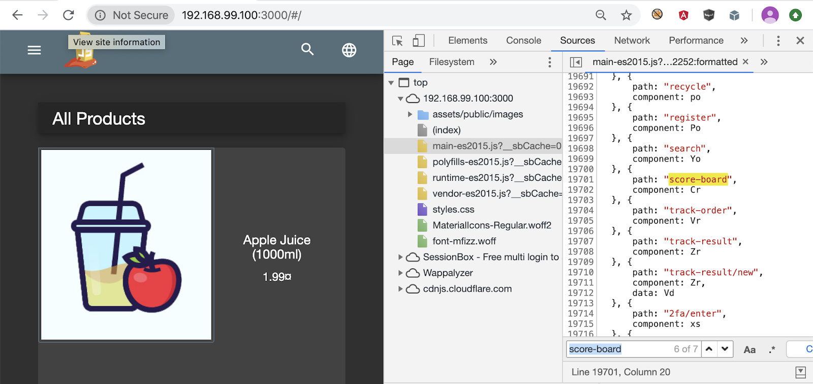 Enumerating JS files using Chrome's Dev Tools